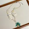 Tailandia Diseño de Nicho Árbol de Coco Estrella de Mar Collar Gargantilla Hecho a Mano con Cuentas ins en Capas Lote Pequeño Cuerda Tejida Cadena para Clavícula