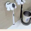Suporte de Toalha Simples do Mickey Suporte de Escova de Dentes Montado na Parede para Crianças Gancho Adesivo Suporte de Armazenamento de Banheiro para Família de Quatro Sem Pregos