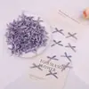 En stock en origen: Lazos de poliéster de 3 mm con borde dorado doble, atados a mano, accesorios de cinta para empaque de regalos y pasteles, disponibles para pedidos al por mayor mixtos