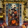 Nuevo Horror Halloween Cubierta de Puerta Fondo de Tela Decoración Cubierta de Puerta Americana Festival de Fantasmas Banner Transfronterizo Tela Colgante Tapiz de Fiesta