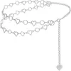 Joyería Transfronteriza Europea y Americana Anillo Sexy de Corazón Geométrico Hueco para Chica Caliente Cadena de Cintura de Empalme Cadena Corporal Dulce Fresca de Playa para Mujeres