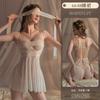 Vertical divertido sexy lingerie sexy pijamas malha see-through uniforme oco tentação puro desejo alça nightdress paixão 6648