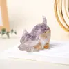 Pedra Triturada de Cristal Natural Resina Estatueta de Gato Decoração de Casa Presente Ornamento de Gato Atacado