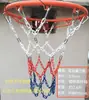 Red de Baloncesto Gruesa y Extendida de Tres Colores, Red de Acero Inoxidable 04, Cadena de Hierro, Aro de Baloncesto Metálico Galvanizado, 12 Ganchos