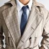 Corbata Estrecha Casual de Lana Mezclada Hecha a Mano en Italia para Hombre Estilo Caballero Británico Cuadros Vintage Salida de Fábrica