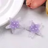 Pequeña Estrella de Mar Concha Resina Accesorios Transparente Brillo Estrella de Mar DIY Sombrero Hebilla de Zapato Bolsa Pasador Accesorios Al por Mayor