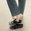 Chanclas Chuyuji de tacón grueso para mujer, ideales para el verano y actividades al aire libre, nuevo modelo 2026, combinan con faldas, tacón medio y tacón alto, elegantes.