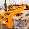 Toalha de Mesa Transfronteiriça, Enfeites de Abóbora de Halloween, Toalha de Mesa de Luxo, Decoração Inovadora para Casa Interior, Bandeiras Personalizadas