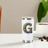 Taza de coche de acero inoxidable de 20 oz, doble vacío, sublimación, taza para hielo, taza térmica portátil para exteriores, logotipo