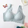 Sutiã top fitness feminino sem costura sexy para emagrecimento transfronteiriço, suporte lateral para os seios, sem aro, esportivo anti-queda