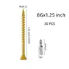 Comercio Electrónico Transfronterizo Tornillos para Madera Cabeza Flor de Ciruelo Impulsor T25 Antióxido Exterior para Terraza Punto de Auto-roscado Cola Puntiaguda con Ranura Cortada #8 #9 #10#
