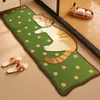 Alfombrilla de baño estilo americano inspirada en la dopamina, felpudo absorbente para la entrada del baño, alfombra larga tipo tira para el inodoro y alfombrilla antideslizante para la ducha