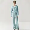 Cárdigan Waffle con Capucha de Cachemira para Otoño e Invierno Sudadera con Doble Cremallera para Mujer Cárdigan de Punto Holgado Conjunto de Abrigo Corto