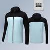 Lote directo de fábrica 2023 otoño e invierno nuevo abrigo deportivo informal con capucha de manga larga con cremallera cárdigan de moda a juego de colores
