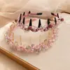 Industria Pesada Exquisita Diadema de Pedrería para Mujer 2026 Nuevo Estilo Moda Elegante Calavera Alta en la Parte Superior con Dientes Diadema Envuelta Pinza para el Cabello Accesorios para el Cabello