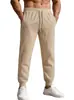 Pantalones casuales jacquard para hombre transfronterizos Amazon europeo y americano primavera y otoño comercio exterior color liso cordón casual sueltos deportivos joggers
