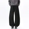 Pantalones de Chándal Lavados a la Americana con Efecto Desgastado para Hombre, Moda de Temperamento, Marca de Tendencia Primavera, Pantalones de Pierna Ancha con Retazos, Pantalones Casuales de Tendencia High Street