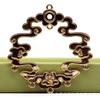 60792 Cobre Estilo Chino Nuevo Estilo Antiguo Joyería DIY Hecho a Mano Gota de Aceite Madreperla Tocado Corona de Pelo Material Accesorios 40*42mm