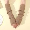 40 Mangas Largas Finas Sin Dedos para Mujer Nuevo Otoño e Invierno Protección Extendida para Brazos Mangas Y2K Tejidas Cálidas Mangas Falsas