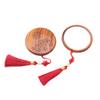 Espejo de sándalo natural al por mayor espejo de maquillaje de madera maciza espejo de madera portátil artesanía de madera regalo espejo de boda