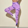 Leggings Esportivas Sem Costura Tie-Dye Transfronteiriças Leggings Pêssego Levanta Bumbum Controle de Barriga Cintura Alta Calças de Yoga Fitness