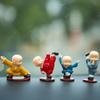Cuatro Monjes de Kung Fu Lindos Adornos para Coche Accesorios de Interior para Coche de Hombre Control Central del Coche Niño Shaolin de Kung Fu
