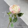 Rosa Princesa Simulada de Cabeza Única, Ramo de Mano, Flores Artificiales, Flores de Exhibición de Boda Estilo Europeo, Adornos Florales