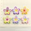 Flor de Huevo de Cinco Pétalos Brillante Graduado Resina Accesorios Estuche para Teléfono Móvil DIY Pasador Cuerda para el Cabello Parche Flor para Zapatos Material