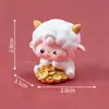 Paisaje en miniatura, linda figurita de cordero de Año Nuevo con forma de lingote, adorable decoración DIY, adorno colgante, pieza de exhibición de escritorio mini
