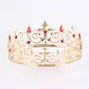 Corona Redonda Grande de Metal para Hombres Europeos y Americanos Rey Corona de Fiesta de Cumpleaños Varios Accesorios para el Cabello de Ropa de Escenario para Hombres y Mujeres