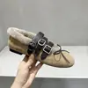 Zapatos Mary Jane de terciopelo engrosado con hebilla 2026 para mujer, otoño e invierno, retro, nuevos, puntera redonda, lazo, zapatos de una sola pieza, aumento de altura interior