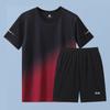 Ropa deportiva de secado rápido para hombre, de seda helada, para otoño e invierno, de manga corta, para correr por la mañana, con plumas, para entrenamiento de baloncesto