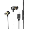 Auriculares con Cable Tipo In-Ear Interfaz Digital Tipo-C Alta Calidad de Sonido Control por Cable con Micrófono Auriculares para Gaming Graves Potentes