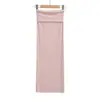 Saia Longa Sexy de Cintura Alta para Mulheres, Estilo Puro Desejo, Falsa Duas Peças, Moda Outono/Inverno, Versátil, Saia Sexy