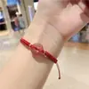 Pulsera con Hebilla Segura de Cristal de Fresa para Mujer, Regalo de Cumpleaños, Año, Cuerda Roja, Pareja Estudiante, Novia, Pulsera de Cuerda Tejida a Mano, Regalo de Cumpleaños
