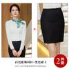 Camisa Feminina Profissional Hotel Joalheria Roupas de Trabalho Femininas Gola Careca Dobra Lenço de Seda Colarinho Laço Camisa Branca