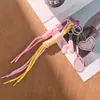 Cordão Trançado com Franjas de Coração Fofo Delicado Chaveiro Cadeado da Sorte Pingente Charme de Celular Charme de Bolsa