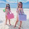 Bolsa de Cosméticos Explosiva de Venta Caliente Cesta de Agujeros Pequeños Multicolor Bolsito Lindo para Niños Bolsa de Viaje al por Mayor EVA Playa