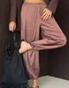 2026 Nuevo producto transfronterizo europeo y americano Amazon pantalones de linterna Aladdin holgados de satén para mujer cintura alta jogger casual
