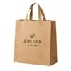 Bolsa de Papel Bolsa de Mano Personalización En Stock Recomendación Ecológico Engrosada Fondo Cuadrado Bolsa de Compras Impresión Resistente Papel Kraft Gama Alta