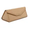 Caixa Dobrável Triangular de PU com Cortiça Couro Flocado de Alta Qualidade Estojo para Óculos Estojo para Óculos de Sol Embalagem de Papel Kraft Atacado