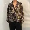 Camisa floral de manga larga para hombre y mujer, adecuada para primavera, otoño y verano, estilo coreano, moderna, genial, nicho, estilo de Hong Kong, chaqueta camisa vintage