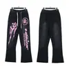 Comércio Exterior Transfronteiriço Atacado Hellstar Hellstar Calças Casuais Estampadas Lavadas e Desgastadas Coleção de Marca Tendência Masculina e Feminina