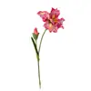 Flor de Iris Simulada Estilo Óleo sobre Lienzo Flor de Seda para Decoración de Sala de Estar, Arreglo Floral, Decoración de Bodas, Accesorio para Fotos, Sin Mantenimiento