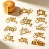 Nuevo adorno acrílico para pastel de feliz cumpleaños, simple y elegante, estilo Ins, juego de 10 piezas, personalizable para DIY