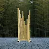Soporte de bambú Estilo chino Creación de paisaje Decoración de boda Diseño de escena Pared de fondo Accesorios de decoración Creación ambiental Poste de tubo de bambú Balsa de bambú