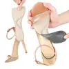 Plantillas de tres cuartos con soporte de arco de piel sintética para zapatos de tacón alto y sandalias, autoadhesivas, antideslizantes, plantillas de media talla para peep-toe, plantillas de tres cuartos suaves y antirozaduras