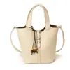 Bolsa Cesta de Verduras Portátil de Alto Valor Estético 2026 Nuevo Estilo Primavera Bolso Cubo Simple Casual Bolso de Hombro Estilo Coreano para Mujer