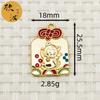 Ping An Kaiyun Gato da Sorte DIY Acessórios de Joia Estilo Chinês Vermelho Estilo Festivo Pendente Único Tendão de Borracha Pequeno Pingente
