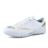 Sapatos de futebol plus size transfronteiriços masculinos de cano alto para estudantes, sapatos de treino de competição, grama artificial, travas longas, sapatos de pato mandarim, travas